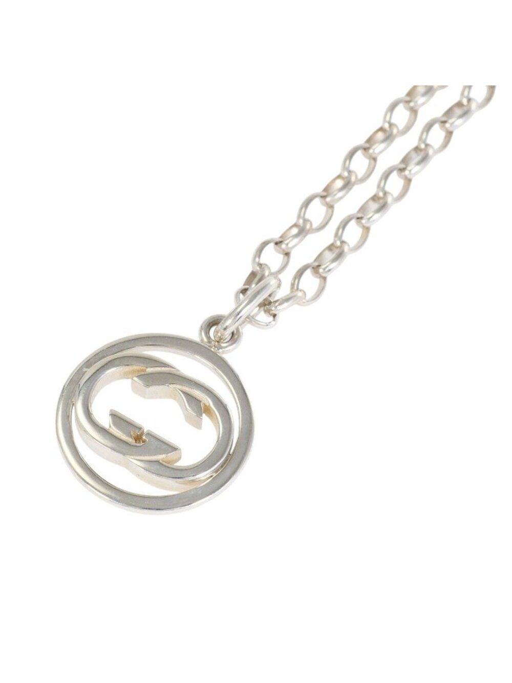 Gucci Double G 925 Sterling Silver Necklace 54